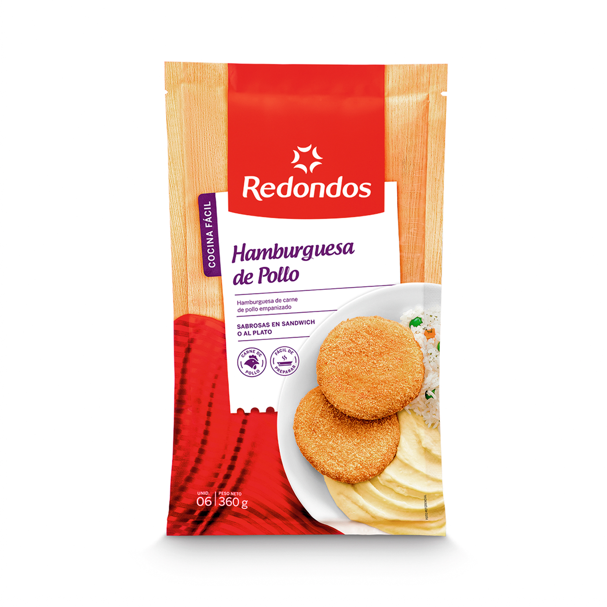 Hamburguesa de pollo 06 unid.