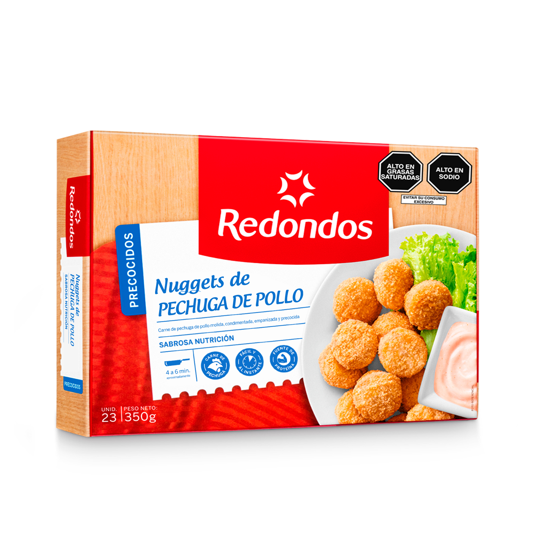 Nuggets de pechuga de pollo caja 23 unid.
