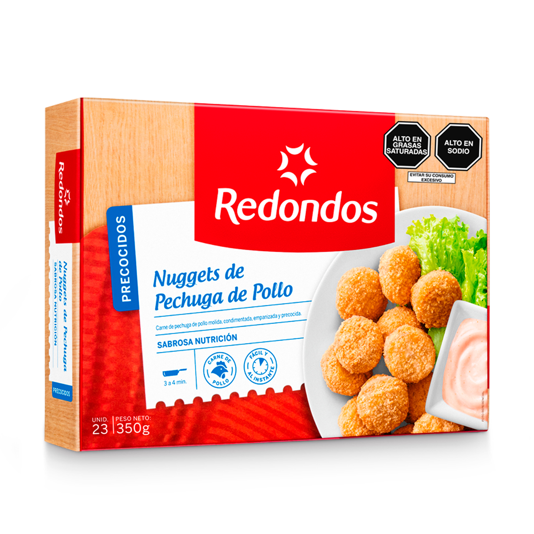 Nuggets de pechuga de pollo caja 23 unid.