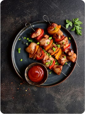 Brochetas de pollo