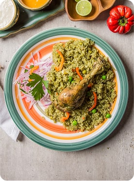 Arroz con pollo verde