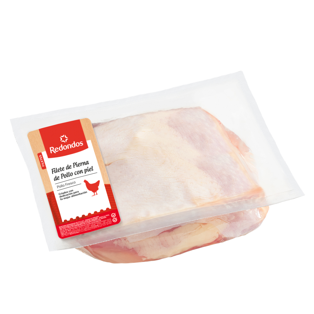 Filete de pierna de pollo con piel