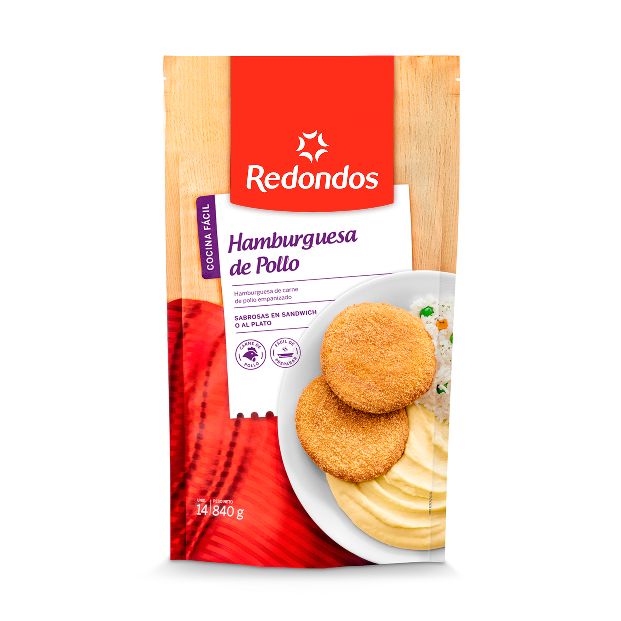 Hamburguesa de pollo 14 unid.