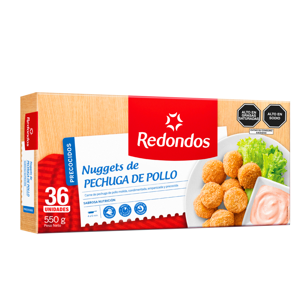 Nuggets de pechuga de pollo Caja 36 unid.