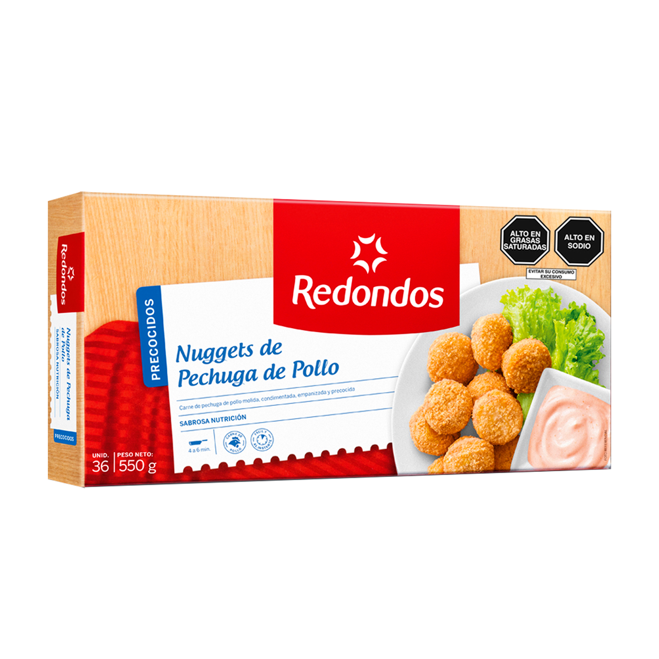 Nuggets de pechuga de pollo Caja 36 unid.