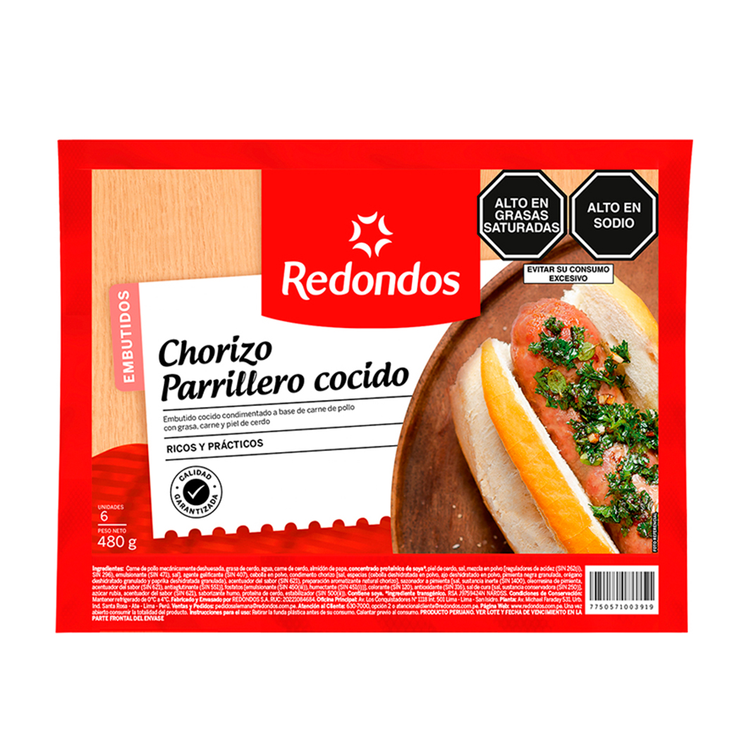 Chorizo cocido Parrillero 480 g